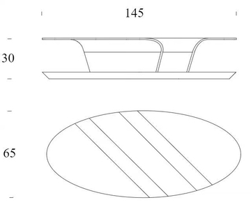 ARONA - Low oval glass coffee table by Tonin Casa - view 3